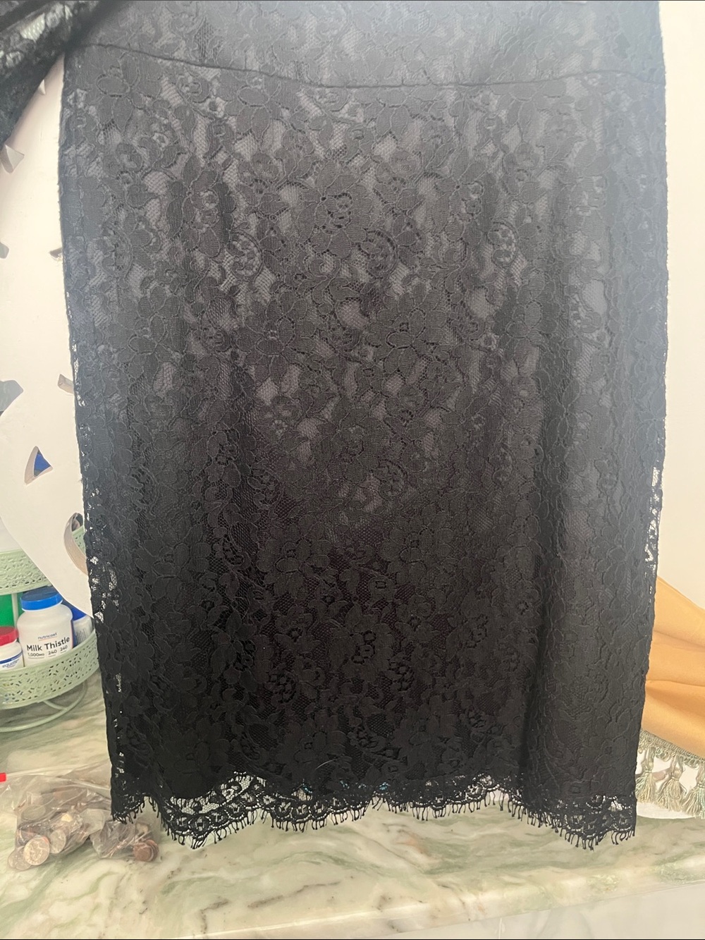 Banana Republic Black Lace Mini Skirt